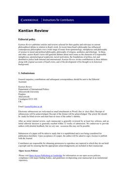 Kantian Review