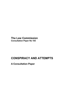 Conspiracy and Attempts Consultation