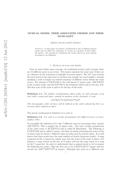 Musical Modes, Their Associated Chords and Their Musicality 3