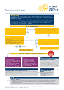 Adjudication: a Quick Guide