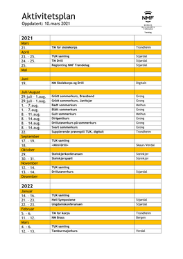 Aktivitetsplan- Pr 07Mai 2021