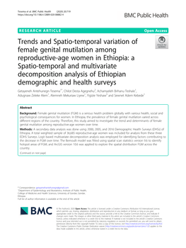Trends and Spatio-Temporal Variation of Female