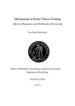 Mechanisms in Risky Choice Framing