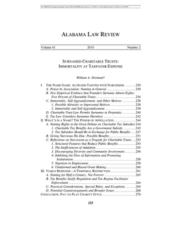 Surnamed Charitable Trusts.FINAL REVISED.Doccreated On: 2/10/2010 11:18:00 Amlast Printed: 2/10/2010 12:54:00 PM