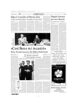 «Così Bono Mi Incastrò» D’Un Manuale Per L’Apprendi- Del Pubblico