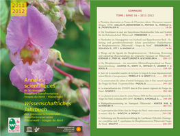 Annales Scientifiques Wissenschaftliches Jahrbuch 2011