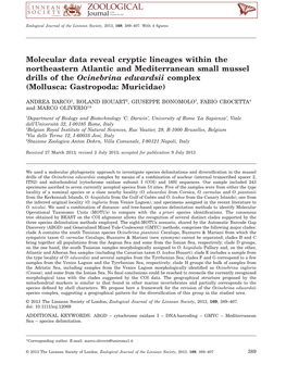 Molecular Data Reveal Cryptic Lineages Within the Northeastern Atlantic And