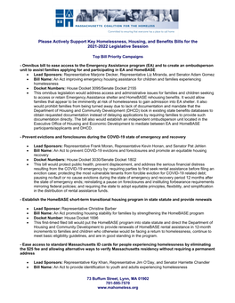 2021-2022 Bill Priorities, 2-23-21