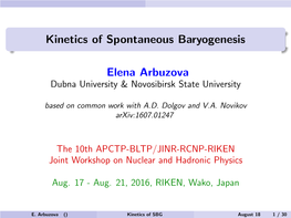 Kinetics of Spontaneous Baryogenesis
