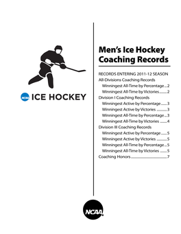 Men's Ice Hockey Coaching Records