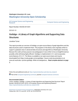 A Library of Graph Algorithms and Supporting Data Structures