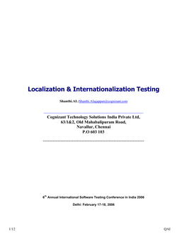 Localization & Internationalization Testing