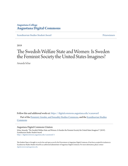 The Swedish Welfare State and Women: Is Sweden the Feminist Society the United States Imagines?