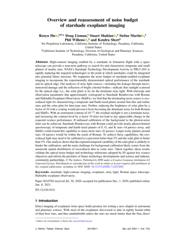 Overview and Reassessment of Noise Budget of Starshade Exoplanet Imaging