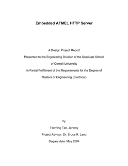 Embedded ATMEL HTTP Server