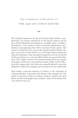 The Cambridge Companion to Age of Constantine.Pdf