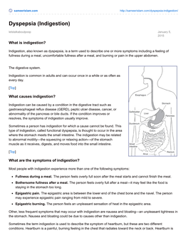 Dyspepsia (Indigestion) Letstalkaboutpoop January 5, 2015 What Is Indigestion?