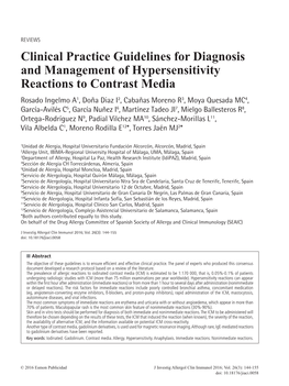 Clinical Practice Guidelines for Diagnosis and Management Of