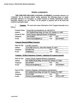 GSI Dba Dnata Permit Agreement