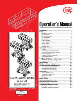 2591ES | 3391ES | 4191ES Scissor Lift