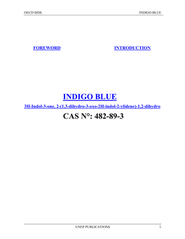 Indigo Blue Cas N°: 482-89-3