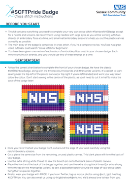 Scftpride Badge Cross Stitch Instructions