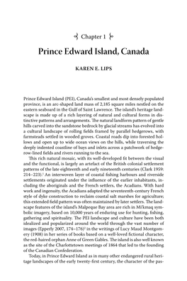 Chapter 1. Prince Edward Island, Canada