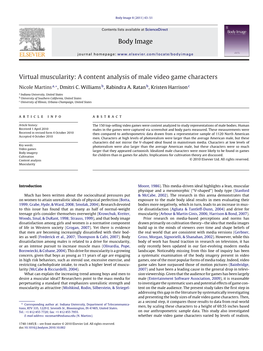 Virtual Muscularity: a Content Analysis of Male Video Game Characters