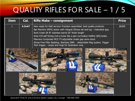 Quality Rifles for Sale – 1 / 5