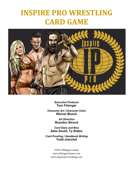 Inspire Pro Wrestling Card Game