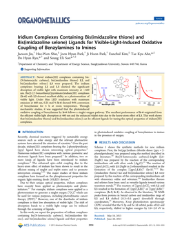 And Bis (Imidazoline Selone) Ligands for Visible-Light-Induced Oxidative