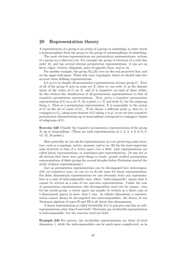 20 Representation Theory