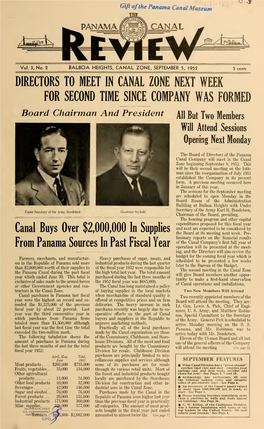THE PANAMA CANAL REVIEW September 5,1952
