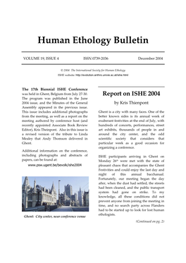 Human Ethology Bulletin