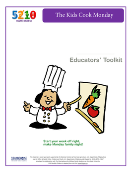 Educators' Toolkit the Kids Cook Monday