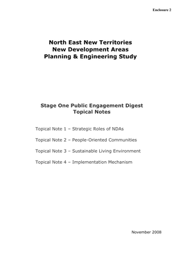 North East New Territories New Development Areas Planning & Engineering Study