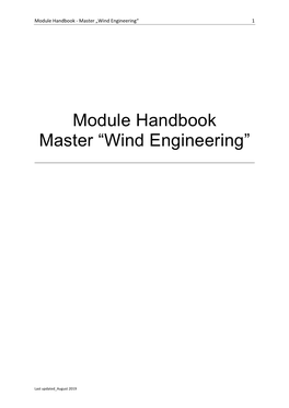 Modulhandbuch Wind Engineering
