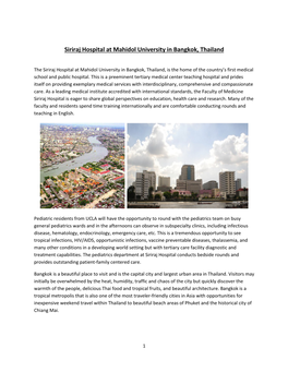 Siriraj Hospital at Mahidol University in Bangkok, Thailand