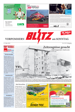 Zeitzeugnisse Gesucht Heute Mit BÜRGER Post Forschungsprojekt »Stadtwende« Zeitung Der SPD-Landtagsfraktion MV