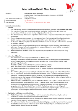 International Moth Class Rules