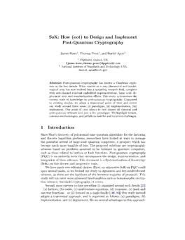 (Not) to Design and Implement Post-Quantum Cryptography