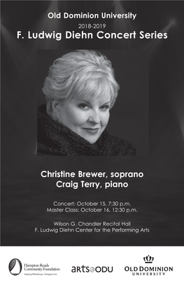 Christine Brewer, Soprano and Craig Terry, Piano