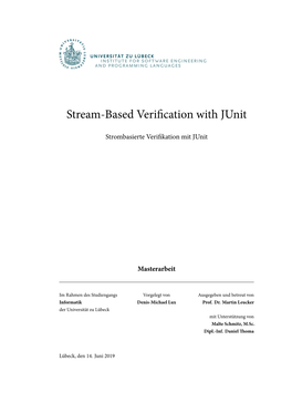 Stream-Based Verification with Junit