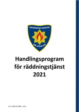 Handlingsprogram För Räddningstjänst 2021