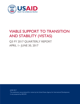 Vistas) Q3 Fy 2017 Quarterly Report April 1– June 30, 2017