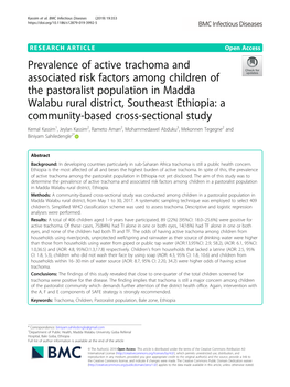 Prevalence of Active Trachoma and Associated Risk Factors Among