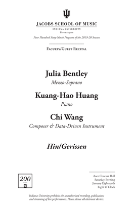 Julia Bentley Kuang-Hao Huang Chi Wang