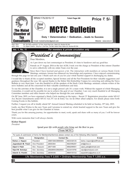 MCTC Bulletin