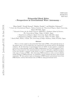 Arxiv:1801.05235V1 [Astro-Ph.CO] 16 Jan 2018