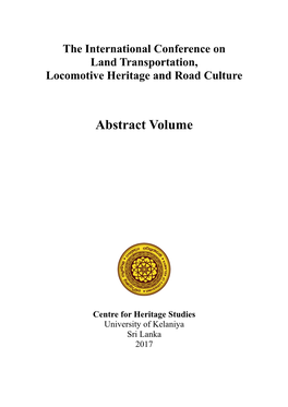 International Conference on Land Transportation, Locomotive Heritage and Road Culture